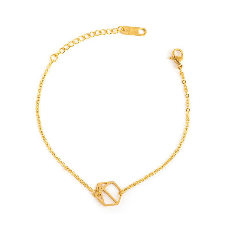 Wholesale Women S Moon Geometric Bracelet Stainless Steel Chic Jewelry Accessory Gift For Boutique Resale