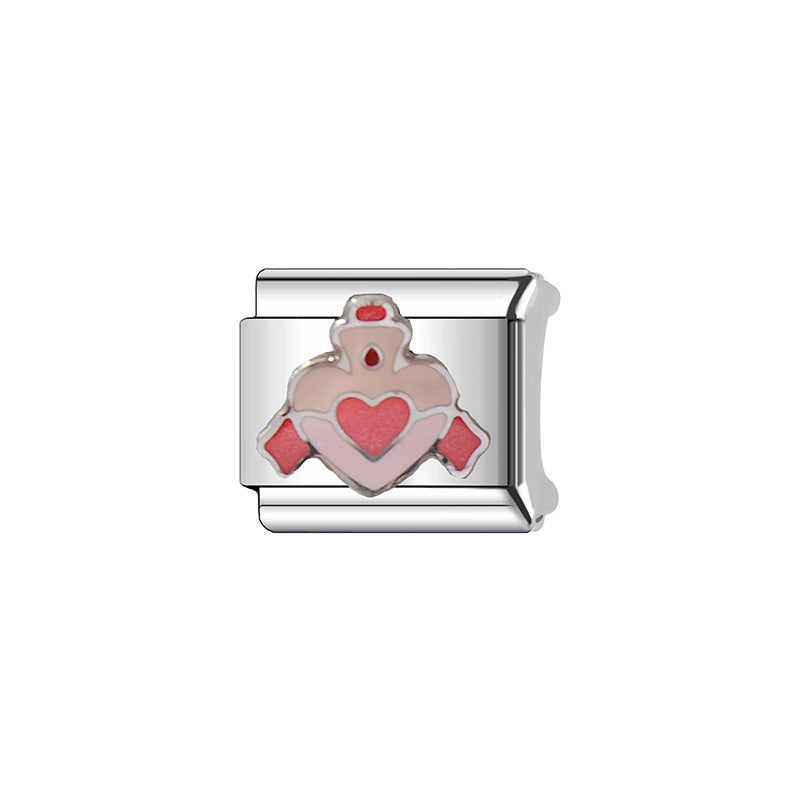 Wholesale Italian Charm Bracelet 9mm DIY Splicing Billiard Ball Pattern Stainless Steel Composable Bracelet