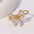 Wholesale cute gold plated bow open stainless steel ring