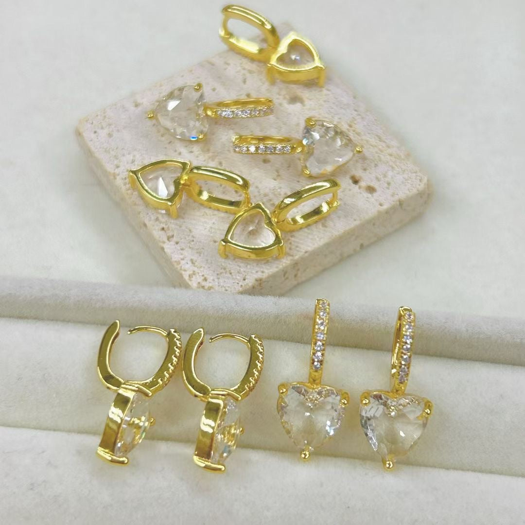 Wholesale Light luxury heart earrings
