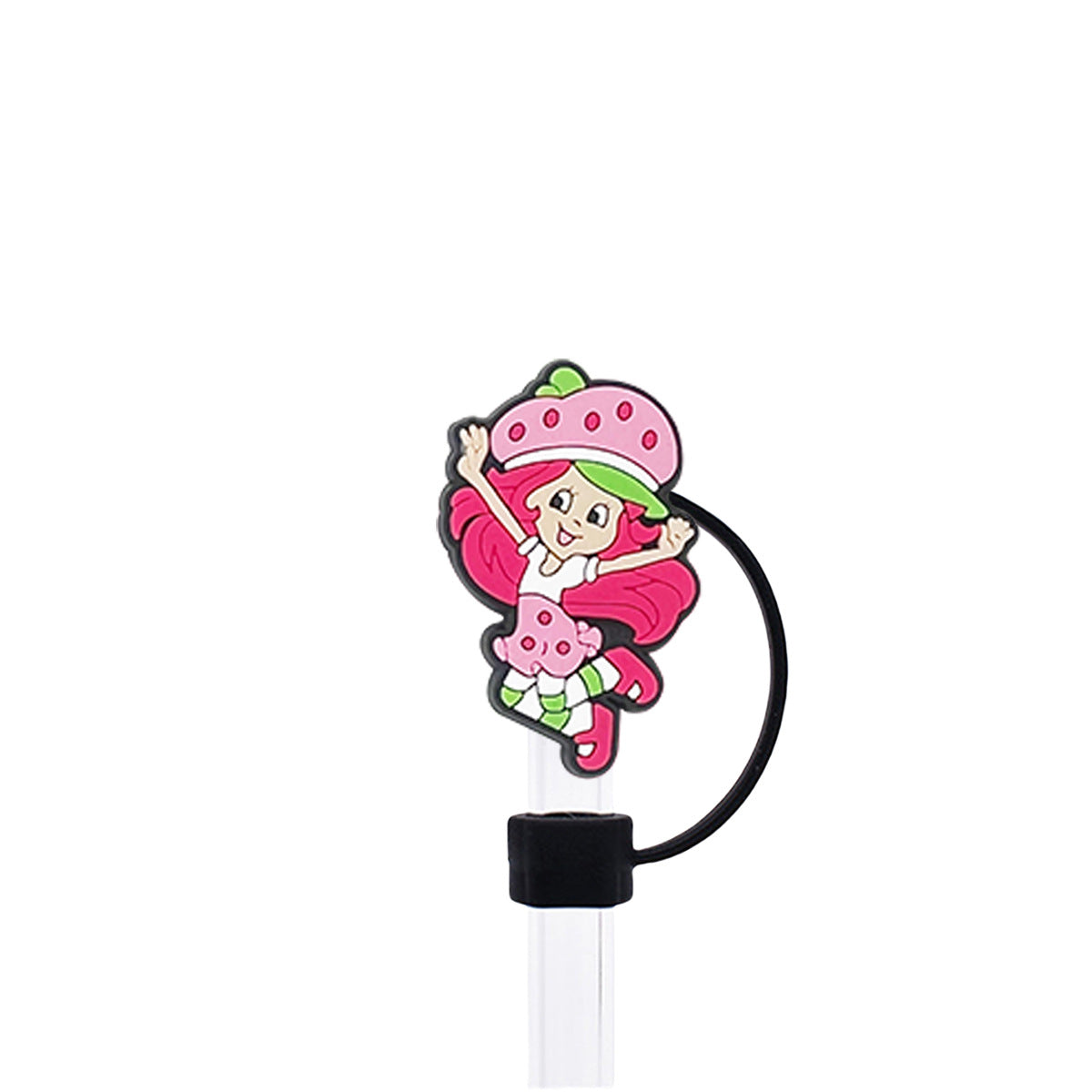 Wholesale 10pcs Strawberry Girl Straw Cover Straw Tube Cap