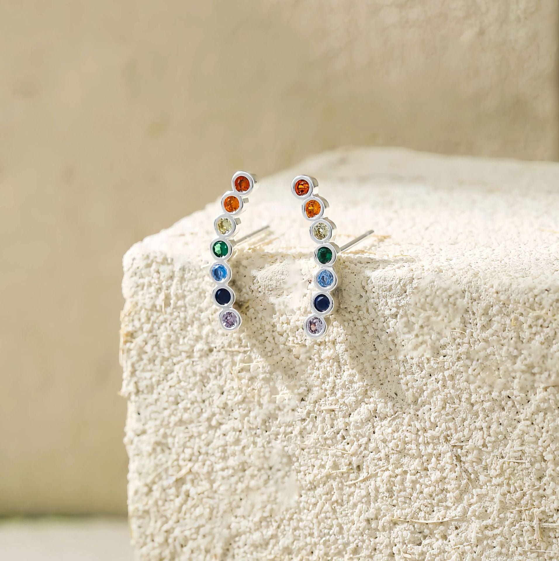 Wholesale Colored zircon earrings