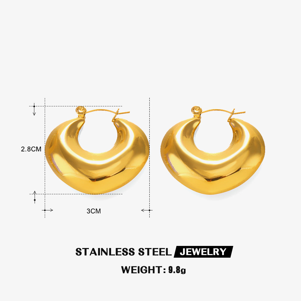 Wholesale Geometric Light Luxury Earrings Retro Stainless Steel Earrings ACC-ES-JiaLi003