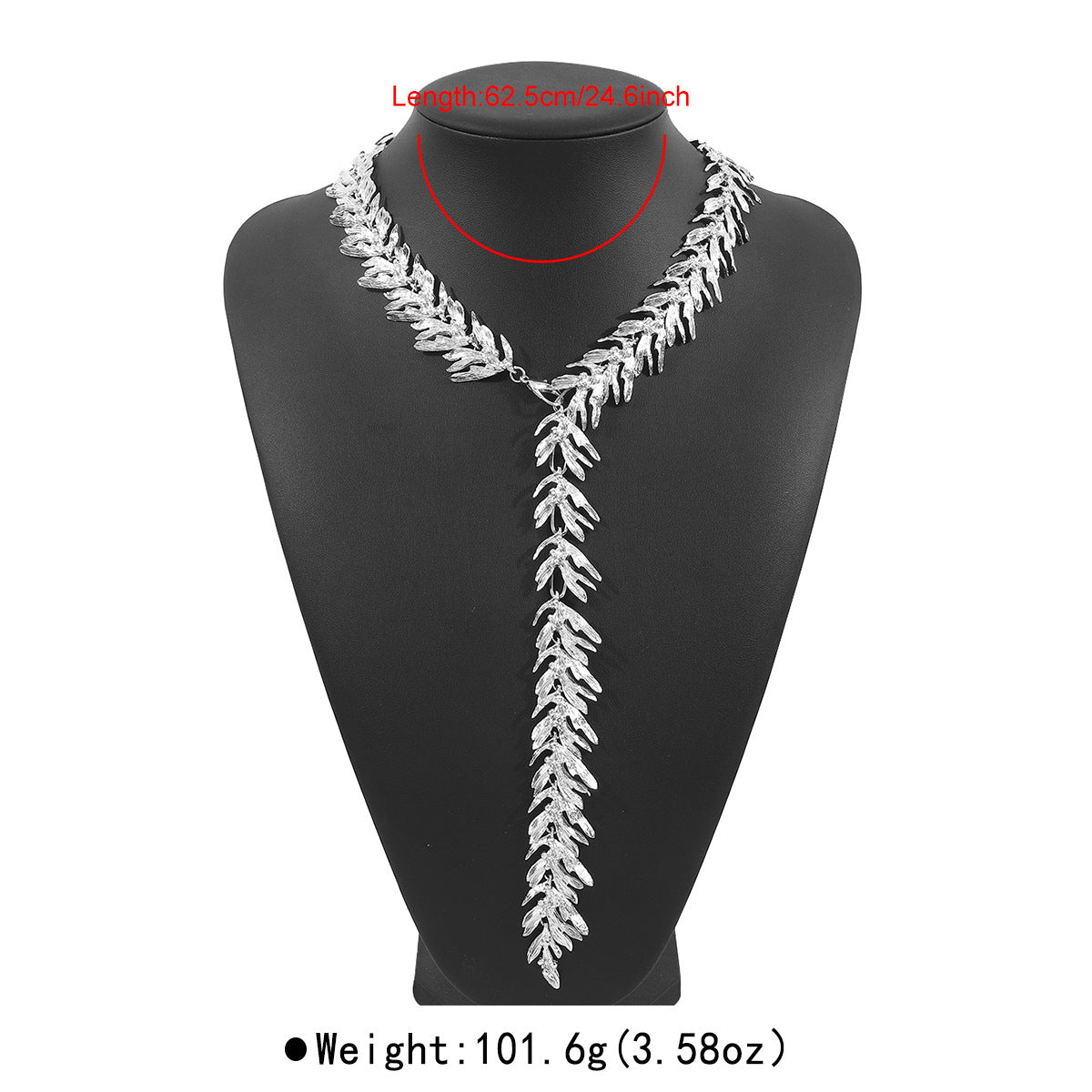 Wholesale personality trend temperament alloy leaf texture necklace