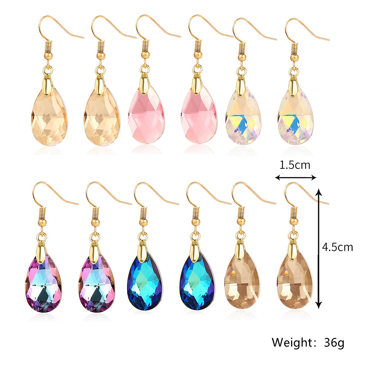Wholesale  Mother's Day Long Crystal Earrings