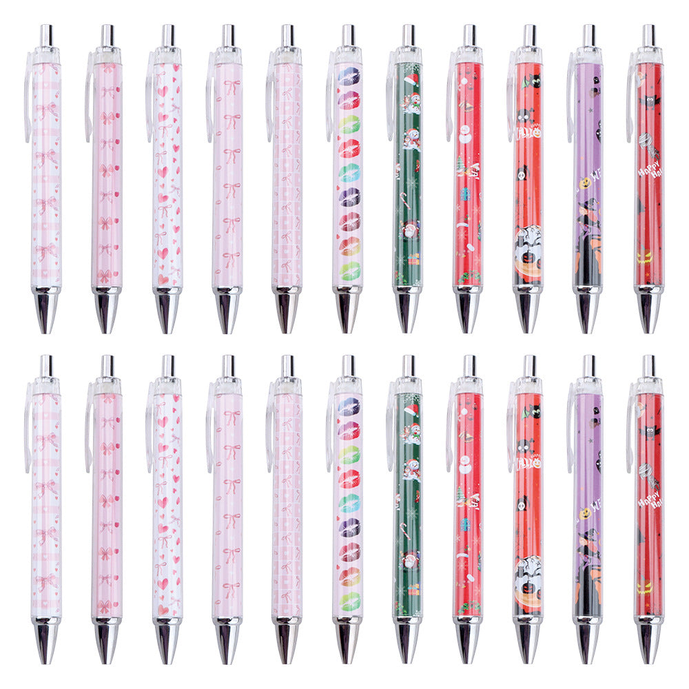 Wholesale Pink Bow Heart Roll Paper Ballpoint Pen