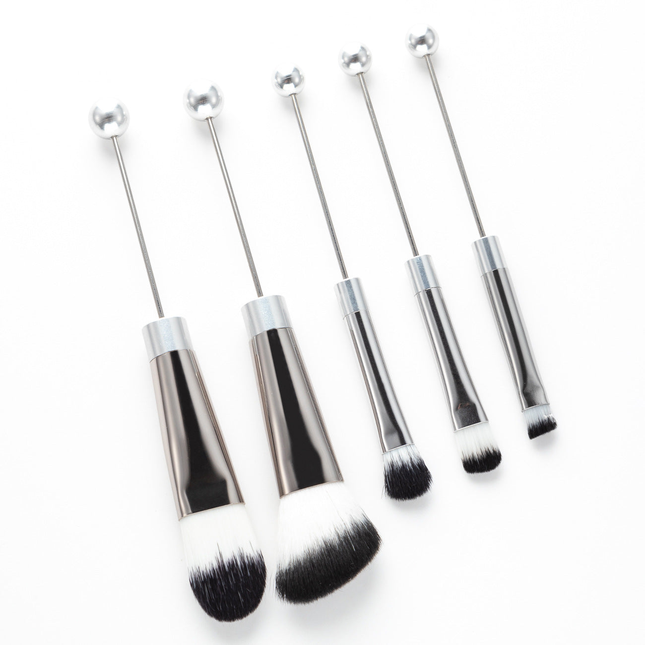Wholesale Beadable 5-piece DIY Beaded Makeup Brush Set Beauty Tools
