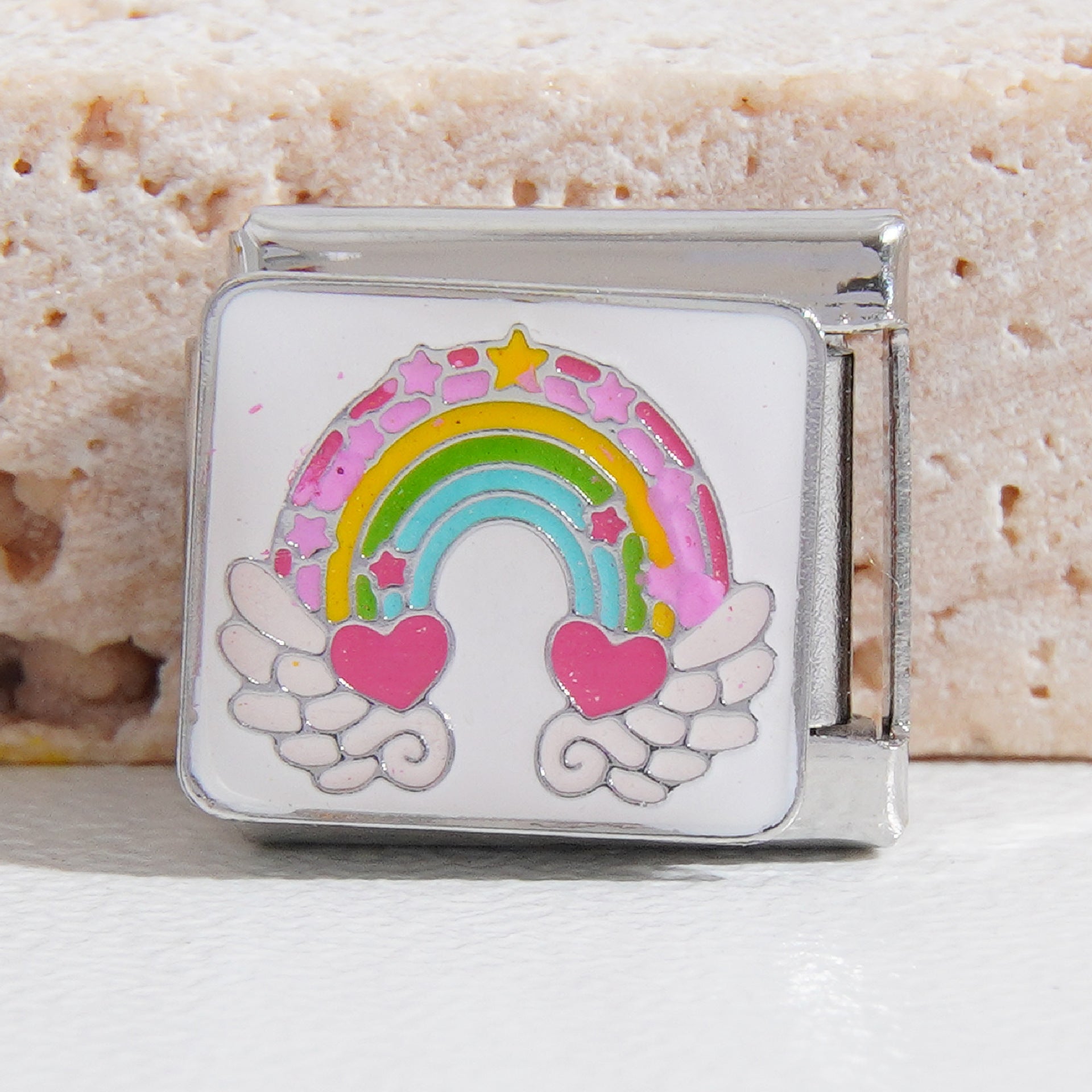 Wholesale Italian Charm Bracelet 9mm DIY Splicing White Series Stainless Steel Composable Bracelet