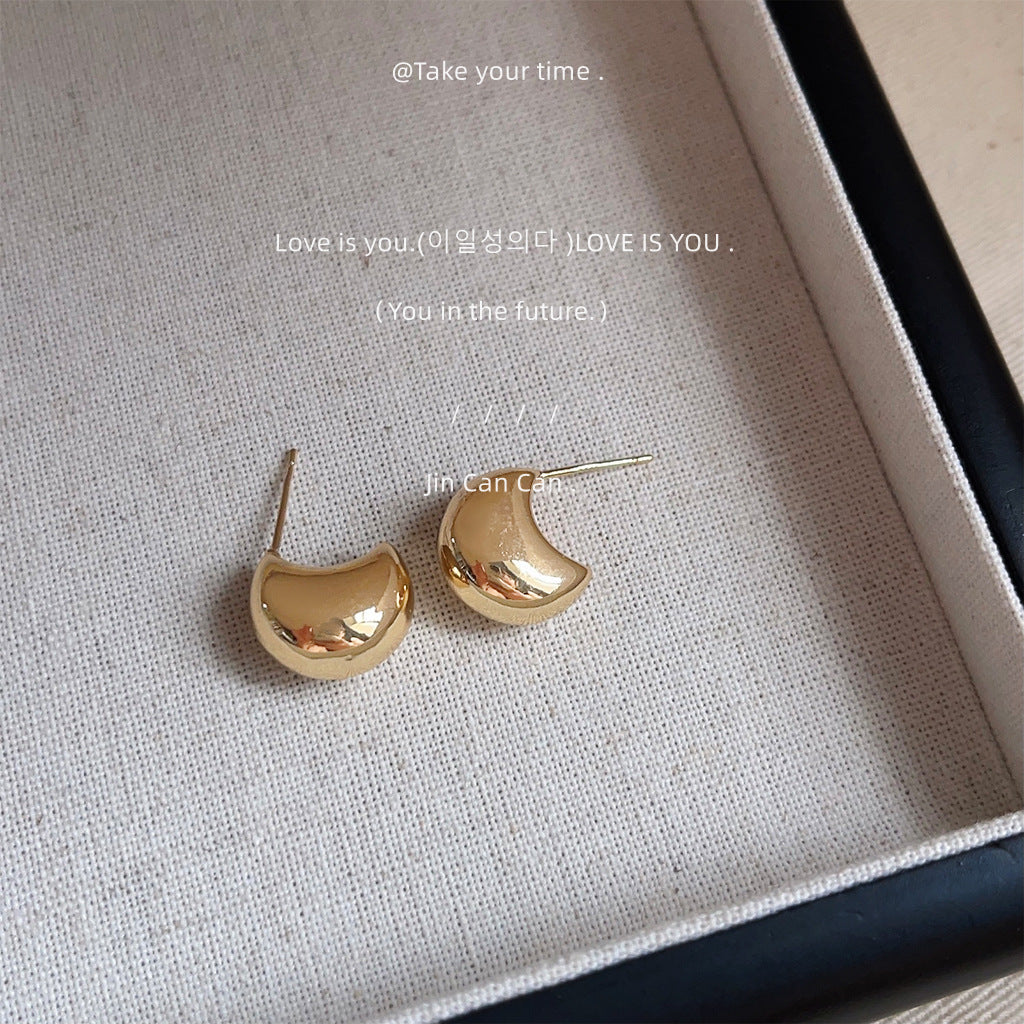 Wholesale Electroplating 14K Simple Geometric Earrings