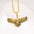 Wholesale Titanium Steel Men's Golden Eagle Pendant Long Necklace