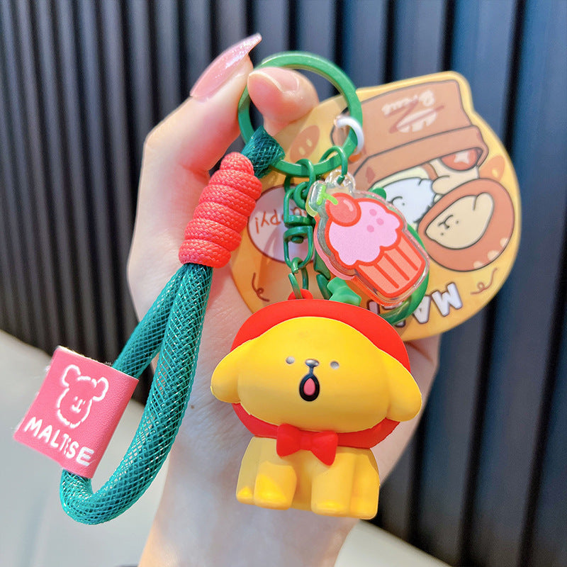 Wholesale Donut Line Puppy Resin Keychain Cute Keychain ACC-KC-WoAn009