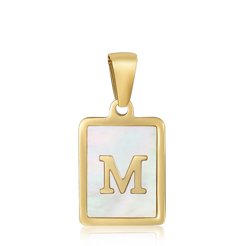 Wholesale Stainless Steel Letter Pendant Necklace Fashion Accessory Gift for Boutique Resale