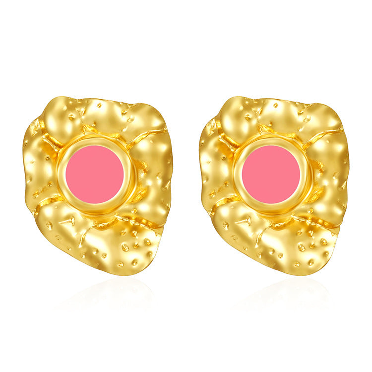 Wholesale Retro  Stainless Steel 18K Gold Earrings