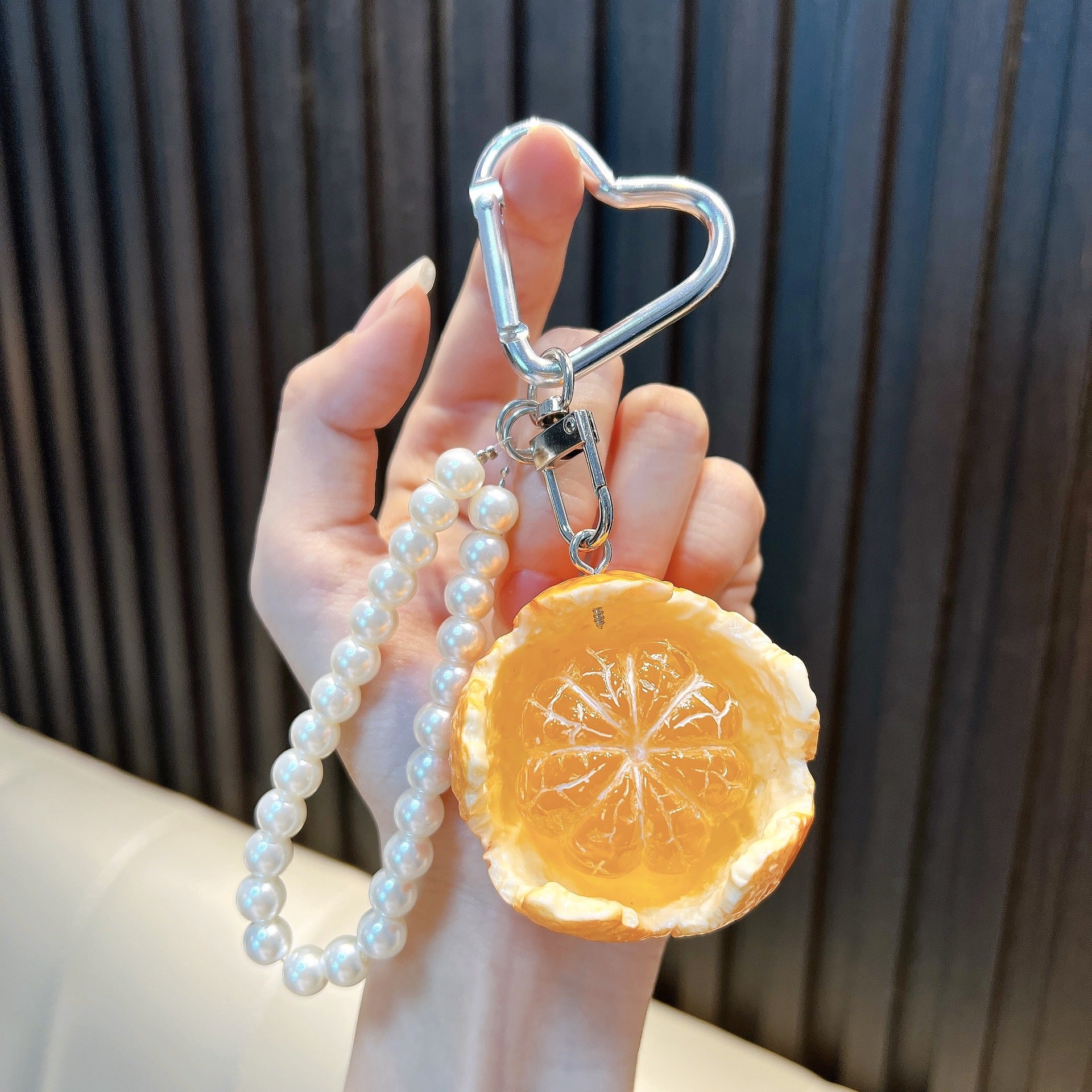 Wholesale Trendy Resin Bead Keychain Keyring Charm for Car Key Bag Decor