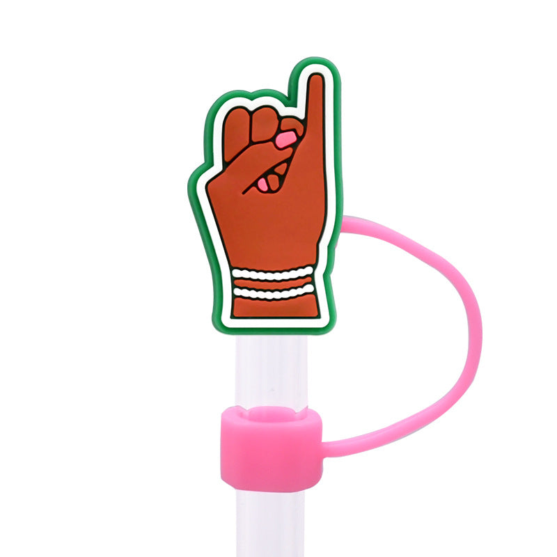 Wholesale Random 100pcs Pink Series Straw Cover 10MM Straw Tube Cap