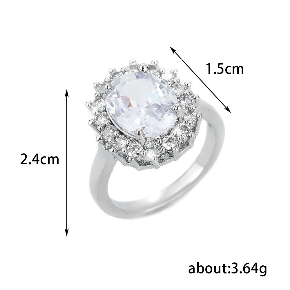 Wholesale Copper and zircon diamond ring