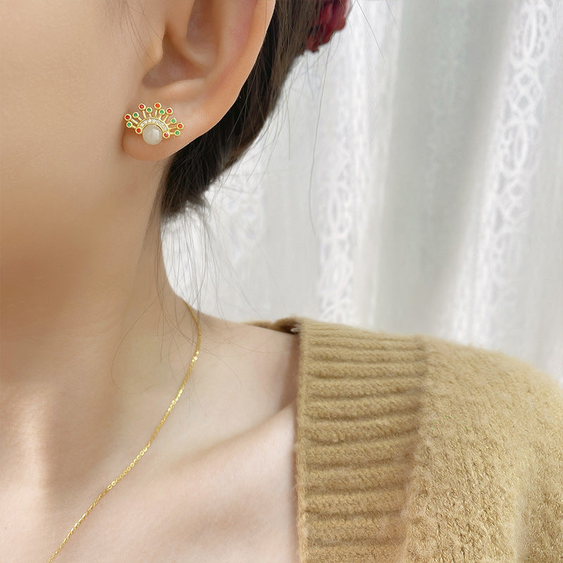 Wholesale  S925 Sterling Silver Flower Earrings