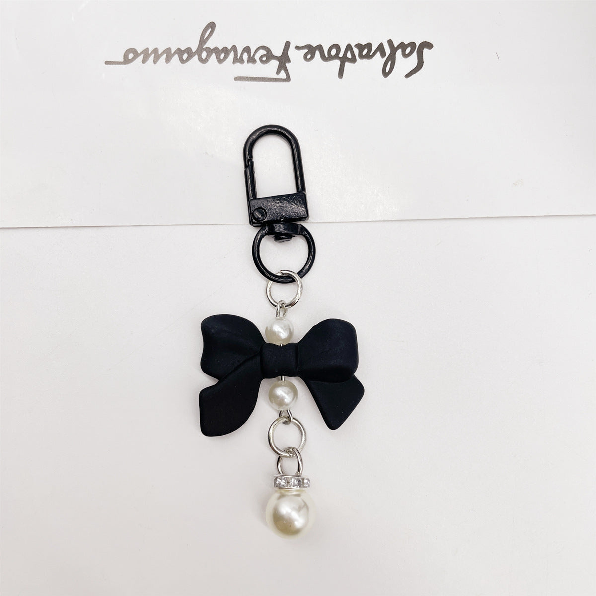Wholesale Candy Colored Bowknot Texture Keychain Bag Charm Phone Accessory Gift