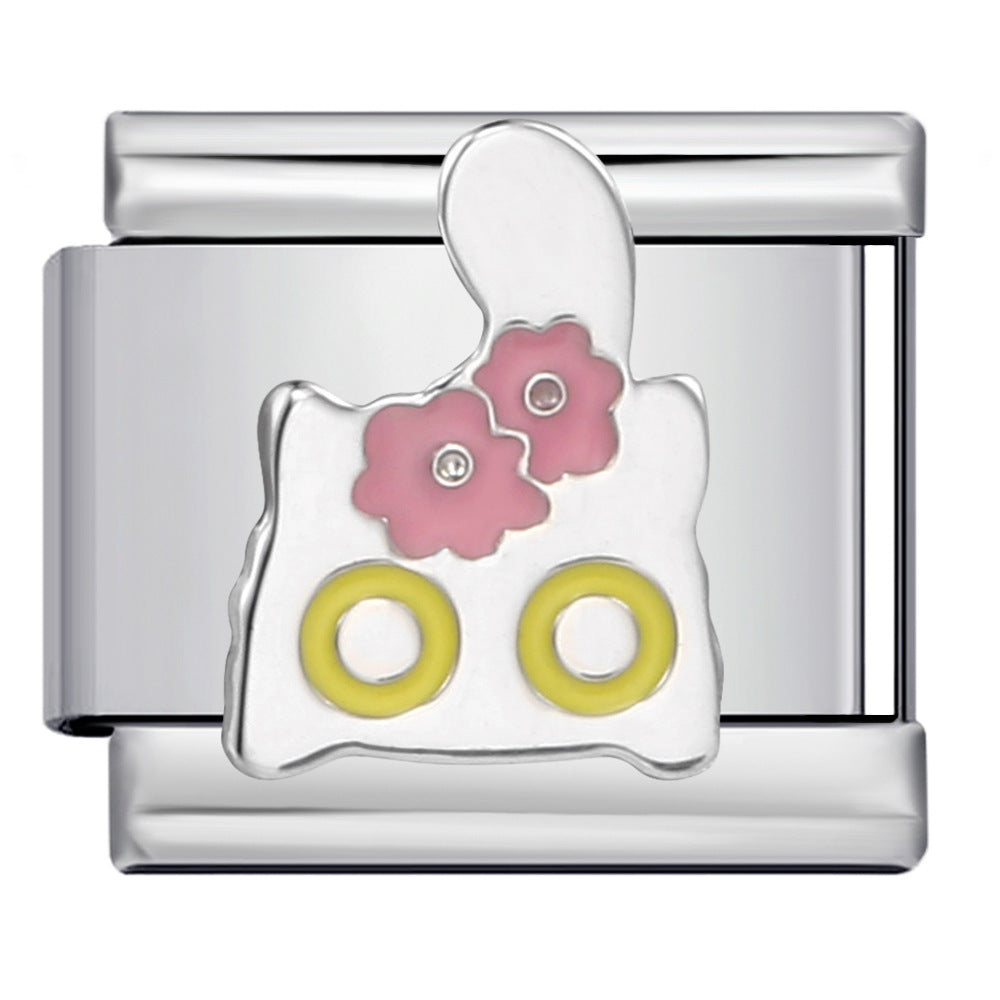 Wholesale Italian Charm Bracelet 9mm DIY Splicing Removable Pet People Element Stainless Steel Composable Bracelet