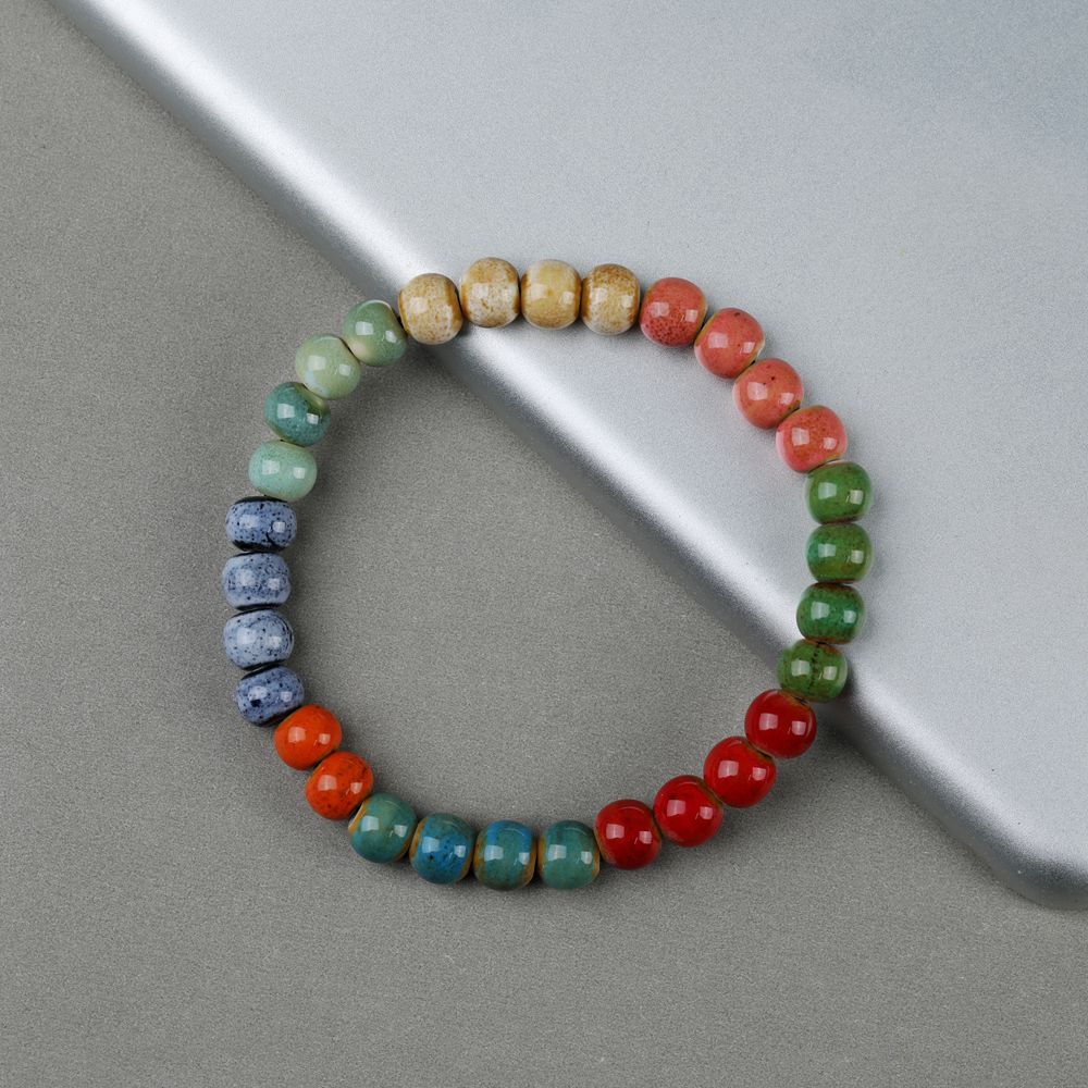 Wholesale Ceramic Glaze Porcelain Bead Bracelet ACC-BT-YXH006