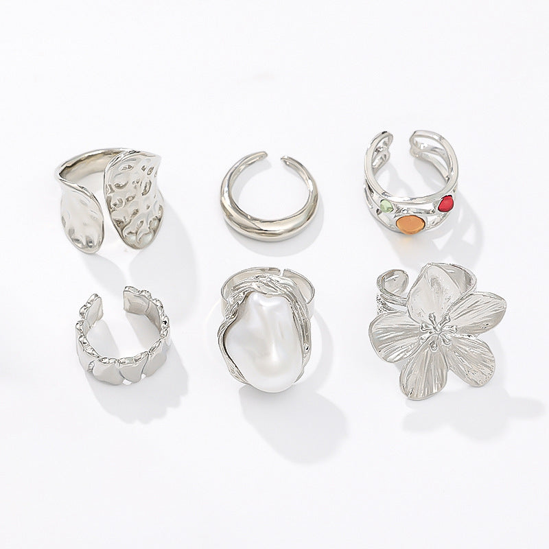 Wholesale  liquid lava flower opening ring