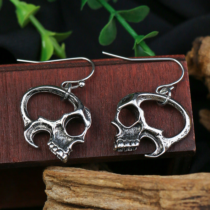 Wholesale  Skull  Web Earrings Dark Wind Style Alloy Jewelry Accessory Gift