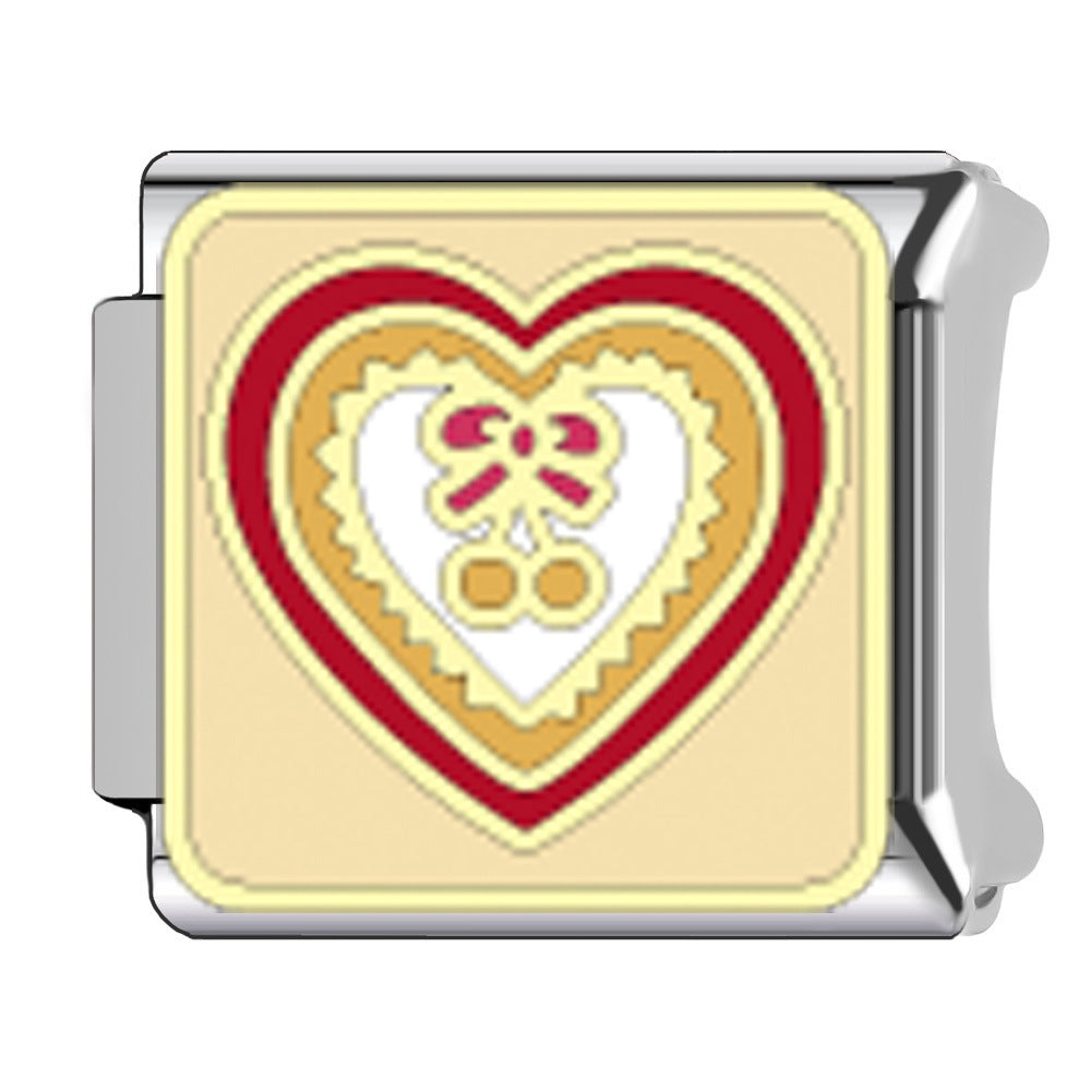 Wholesale  Italian Charm Bracelet 9mm DIY  fruit cherry Creative Stainless Steel Composable Bracelet