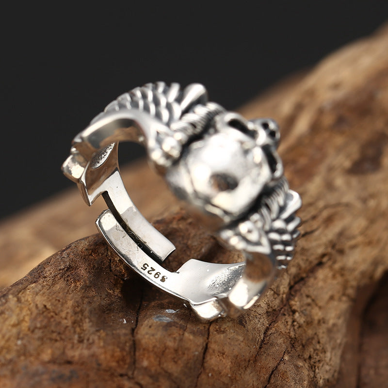 Wholesale punk style Devil Angel personality hipster ring