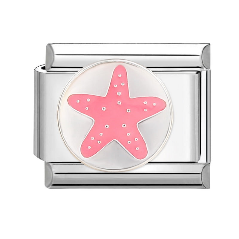 Wholesale Italian Charm Bracelet 9mm DIY Splicing Cute Cartoon Titanium Steel Composable Bracelet