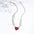 Wholesale ghost claw stitching red heart necklace