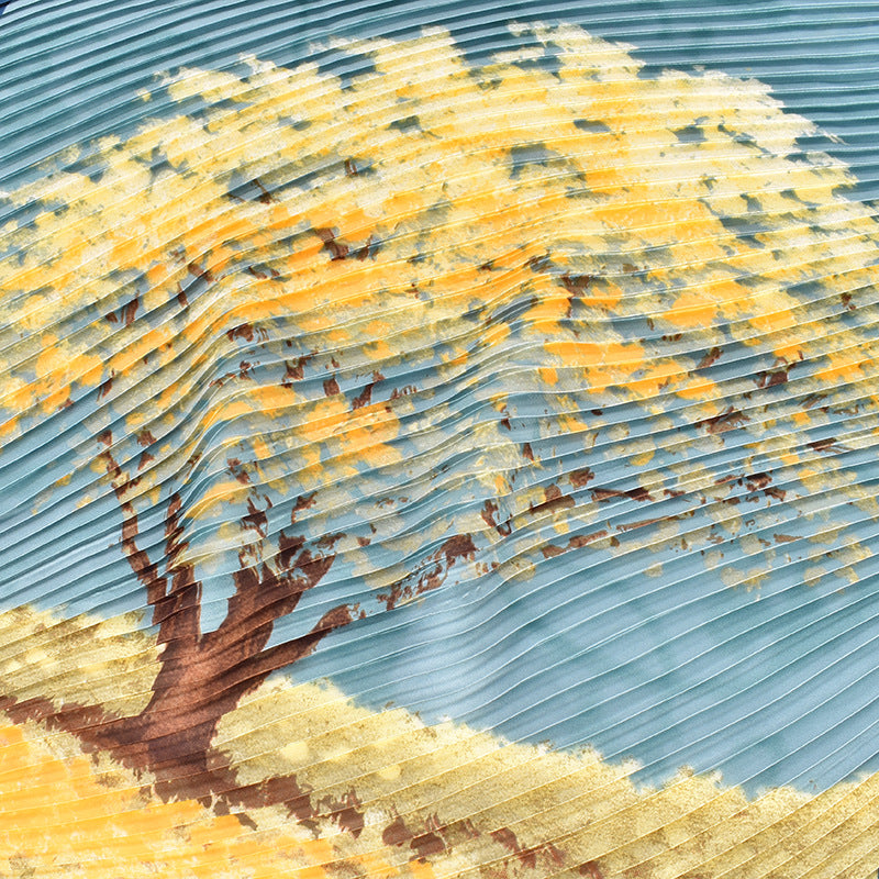 Wholesale  Printing High-grade Pleated Women' s Thin 70 Square Scarf