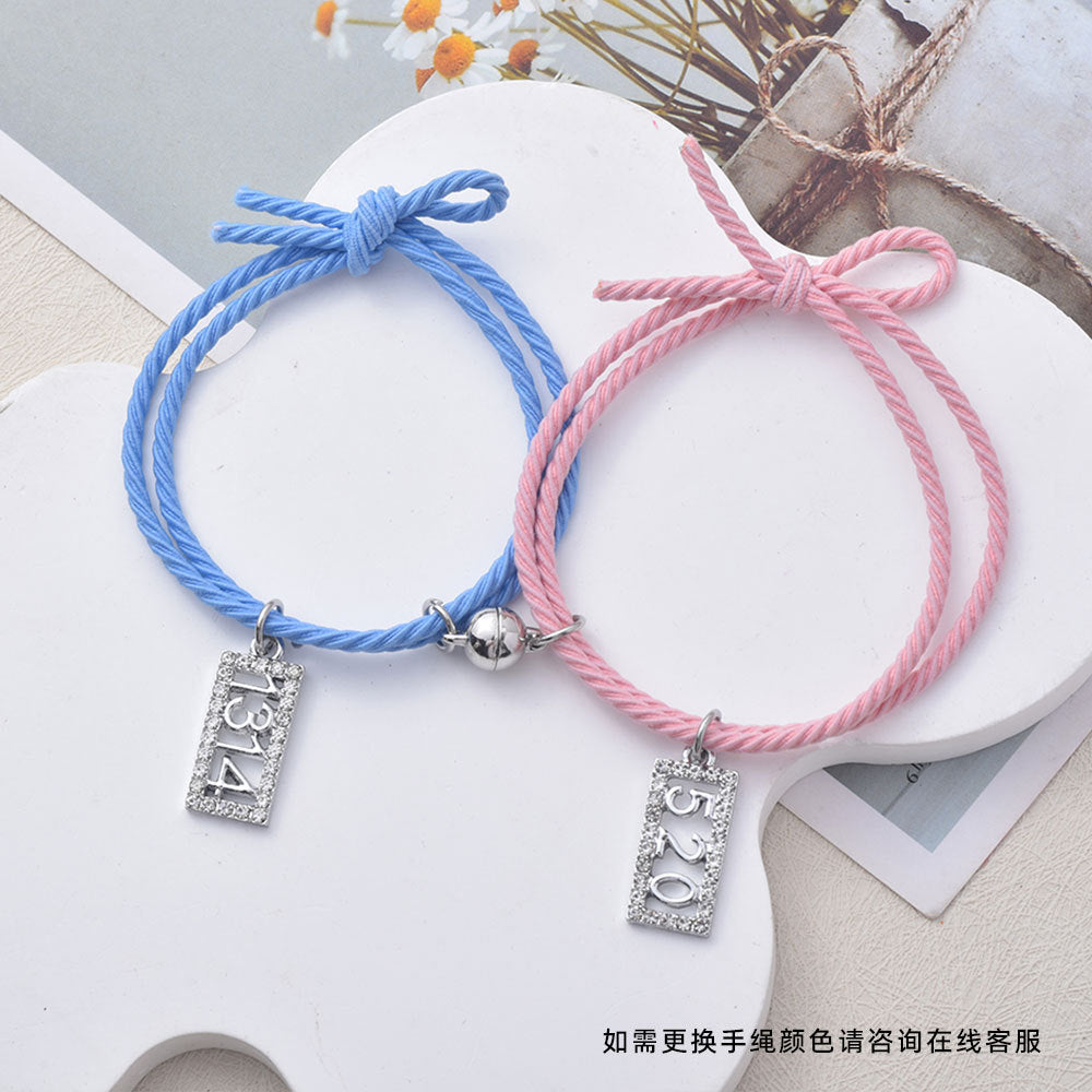 Wholesale letter couple magnetic hair band