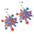 Wholesale American Independence Day fireworks acrylic earrings