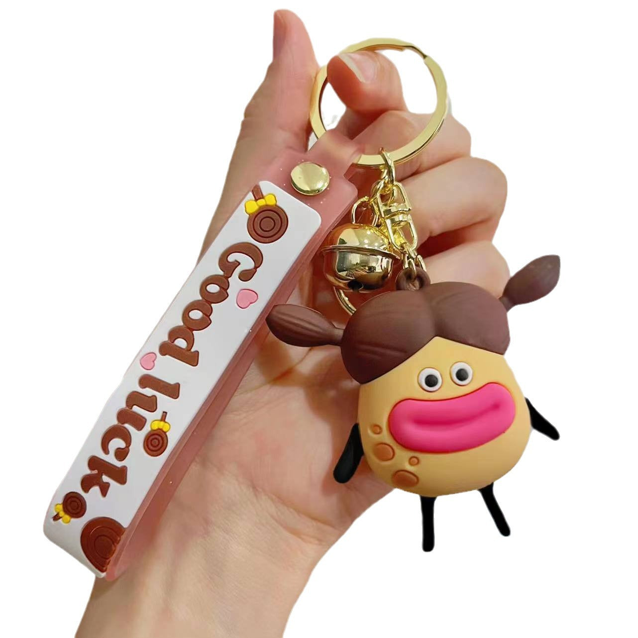 Wholesale Creative Keychain Cute Sausage Mouth Doll PVC Keychains ACC-KC-SJ008