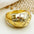 Wholesale fashion stainless steel niche luxury gold mesh pattern wide face ring