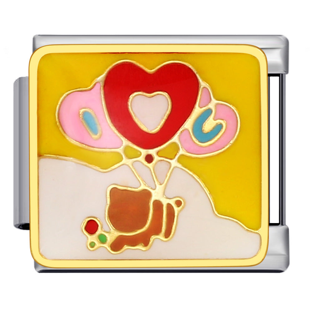 Wholesale Italian Charm Bracelet 9mm DIY Splicing Removable Childhood Toy Stainless Steel Composable Bracelet