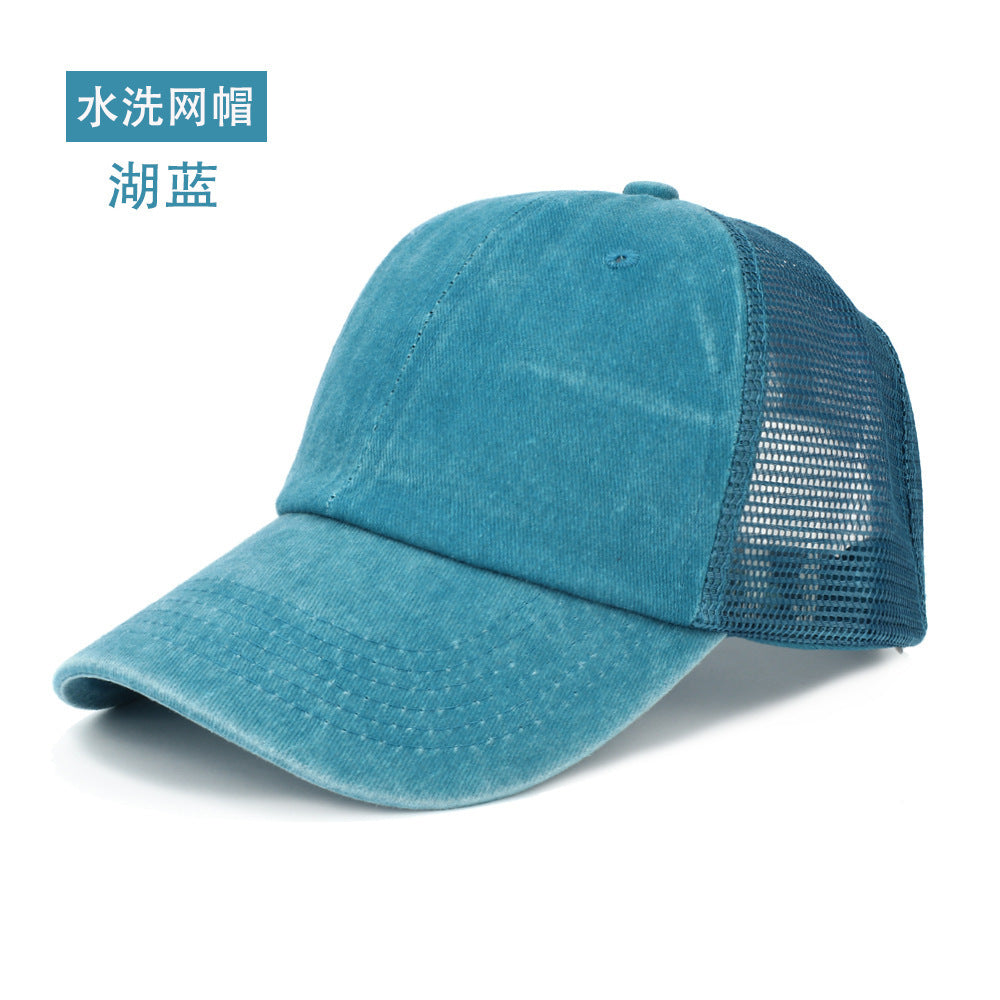 Wholesale Vintage Washed Cotton Breathable Mesh Sun Protection Baseball Cap Fashion Accessory Gift