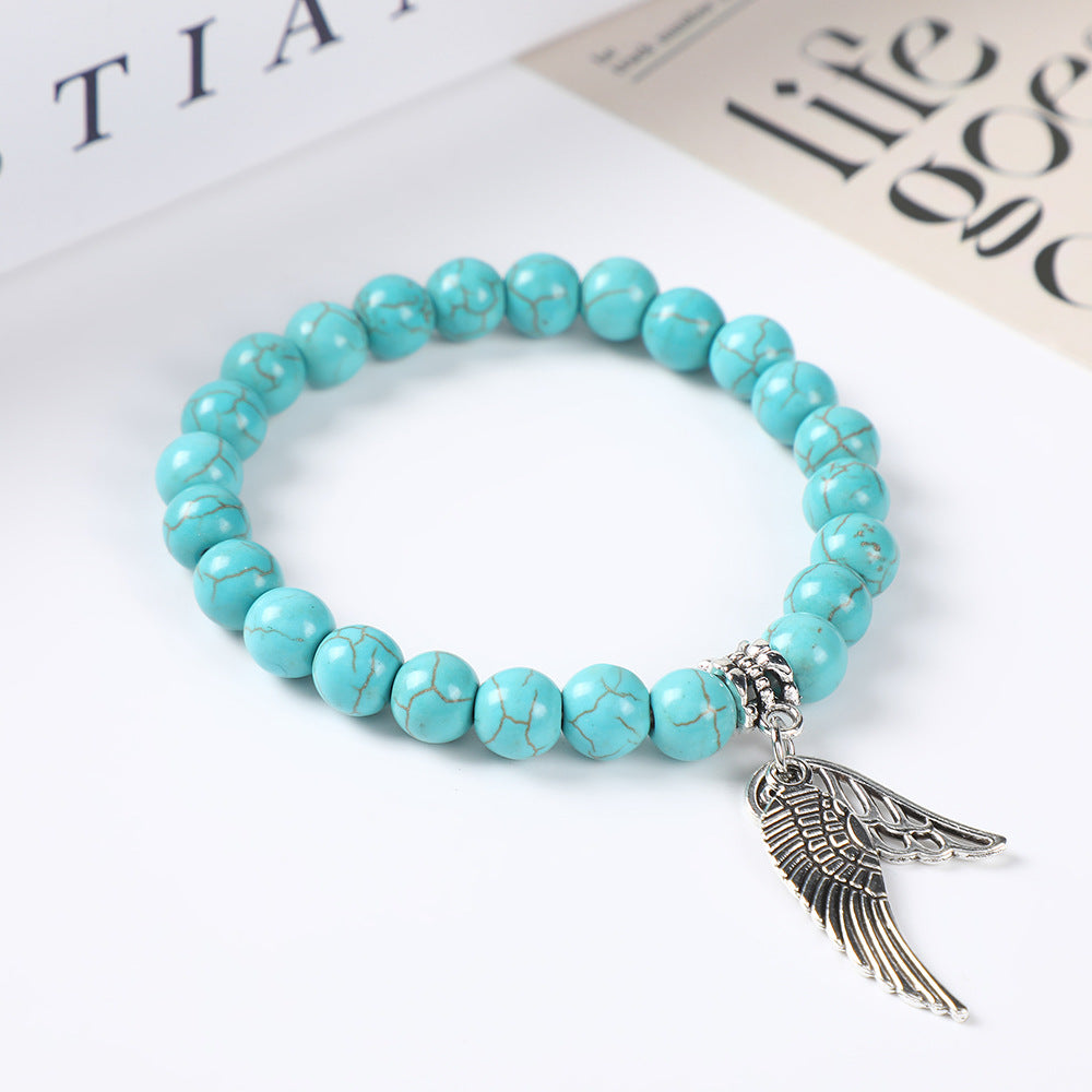 Wholesale Bohemian Turquoise Acrylic Turtle Tree Pendant Bracelet Fashion Accessory for Daily Wear