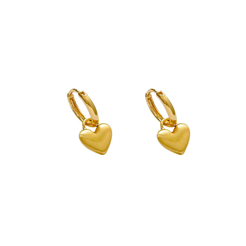 Wholesale  retro love brushed earrings