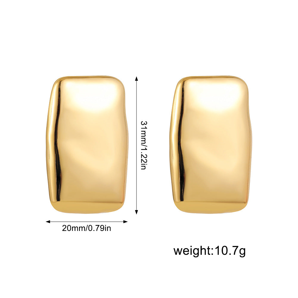 Wholesale  irregular dissolution quadrilateral exaggerated earrings