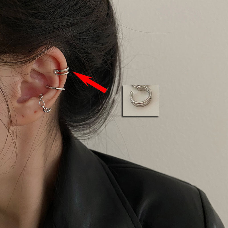 Wholesale Silver Plated Clip On Earrings Retro Fairy Style Fashion Accessory for Boutique Resale