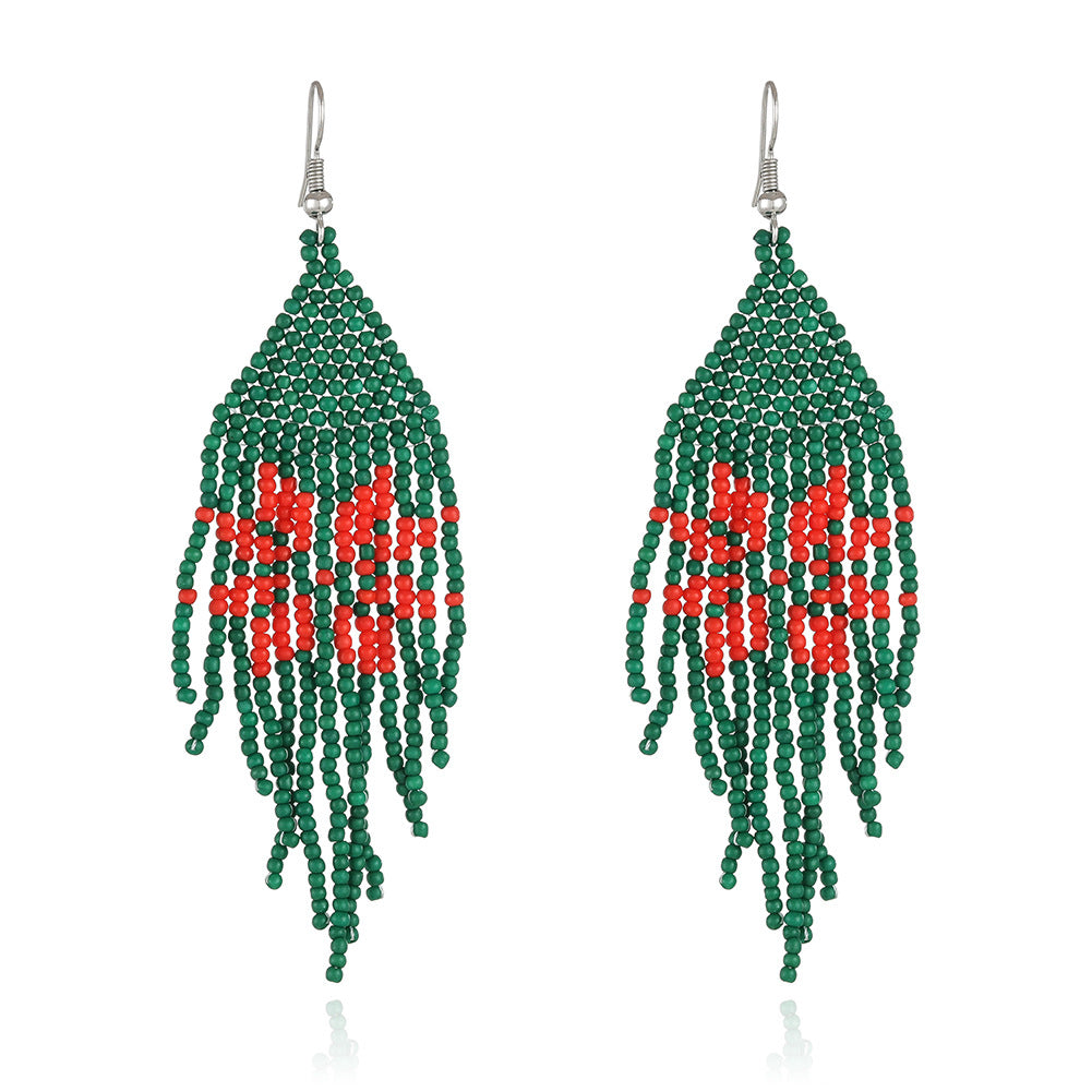 Wholesale Christmas tassels Bohemian earring