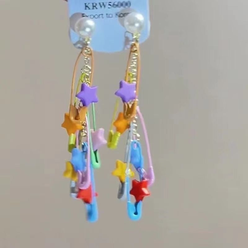 Wholesale Blue Retro Glaze Rose Flower Zircon Earrings