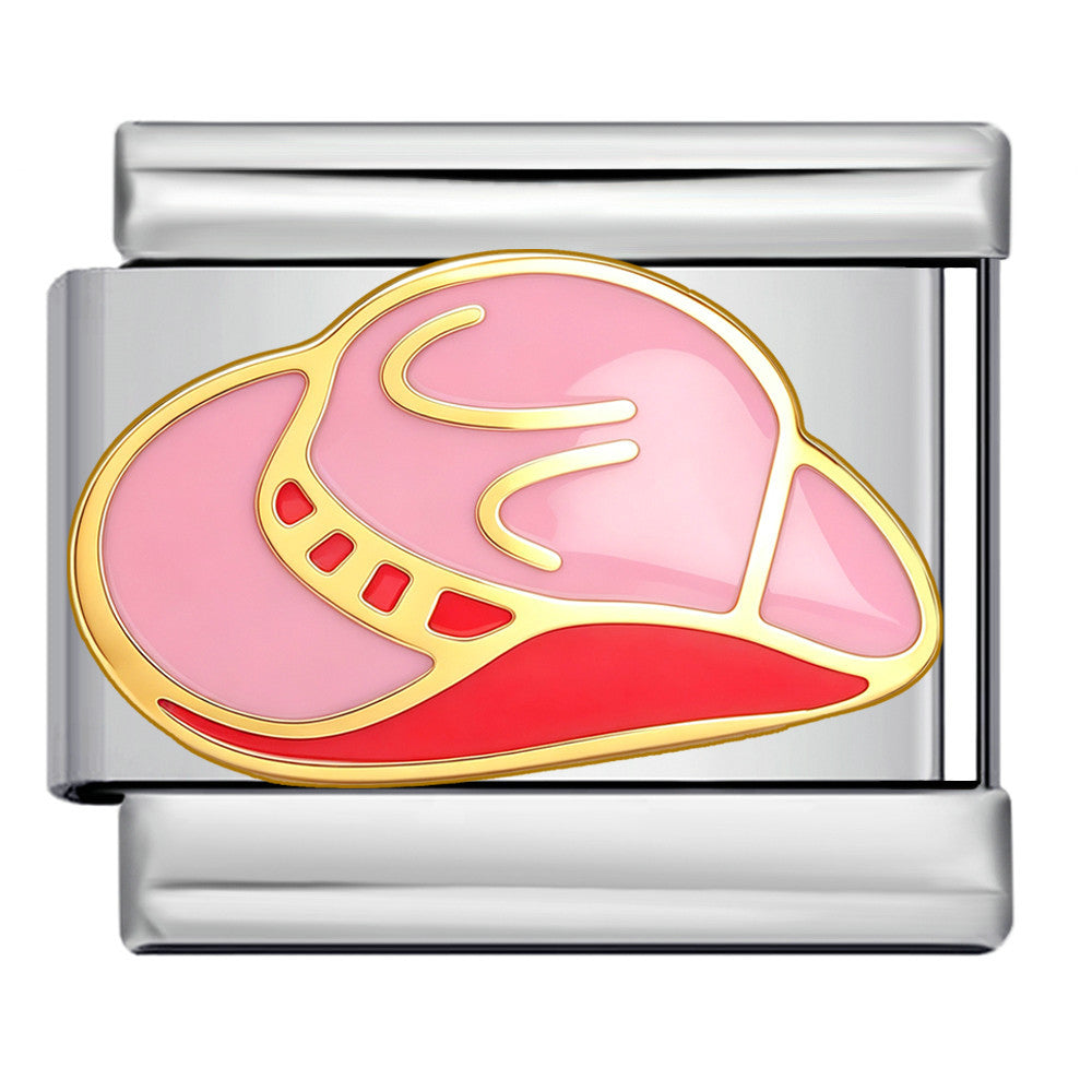 Wholesale Pink Western Cowboy Theme Stainless Steel Modular DIY Bracelet Jewelry Accessory For Party Gift Boutique Resale