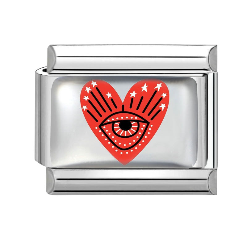 Wholesale 9mm Italian Charm Starter Bracelets DIY square Single Section Creative Stainless Steel Composable Bracelet