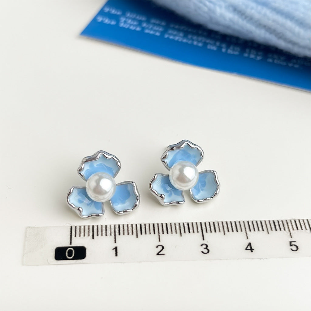 Wholesale blue oil earrings