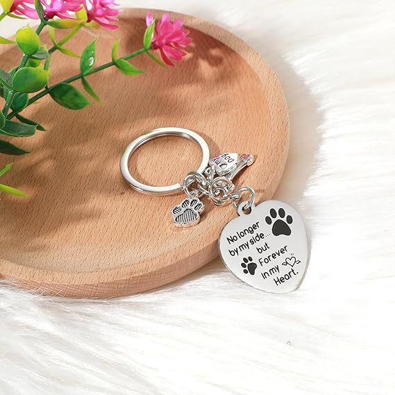 Wholesale Memorial Dog Lover Stainless Steel Engraved Dog Tag Keychain Car Key Accessory Gift