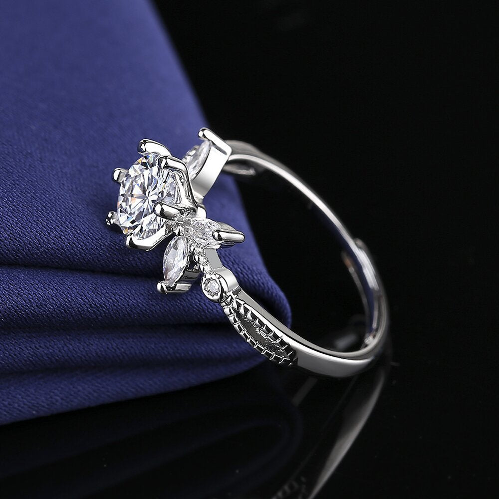 Wholesale Man-Made Diamond One Carat Moissanite Ring