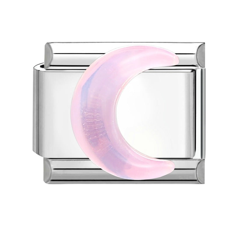 Wholesale Italian Charm Bracelet 9mm DIY Splicing Gradient Butterfly Stainless Steel Composable Bracelet