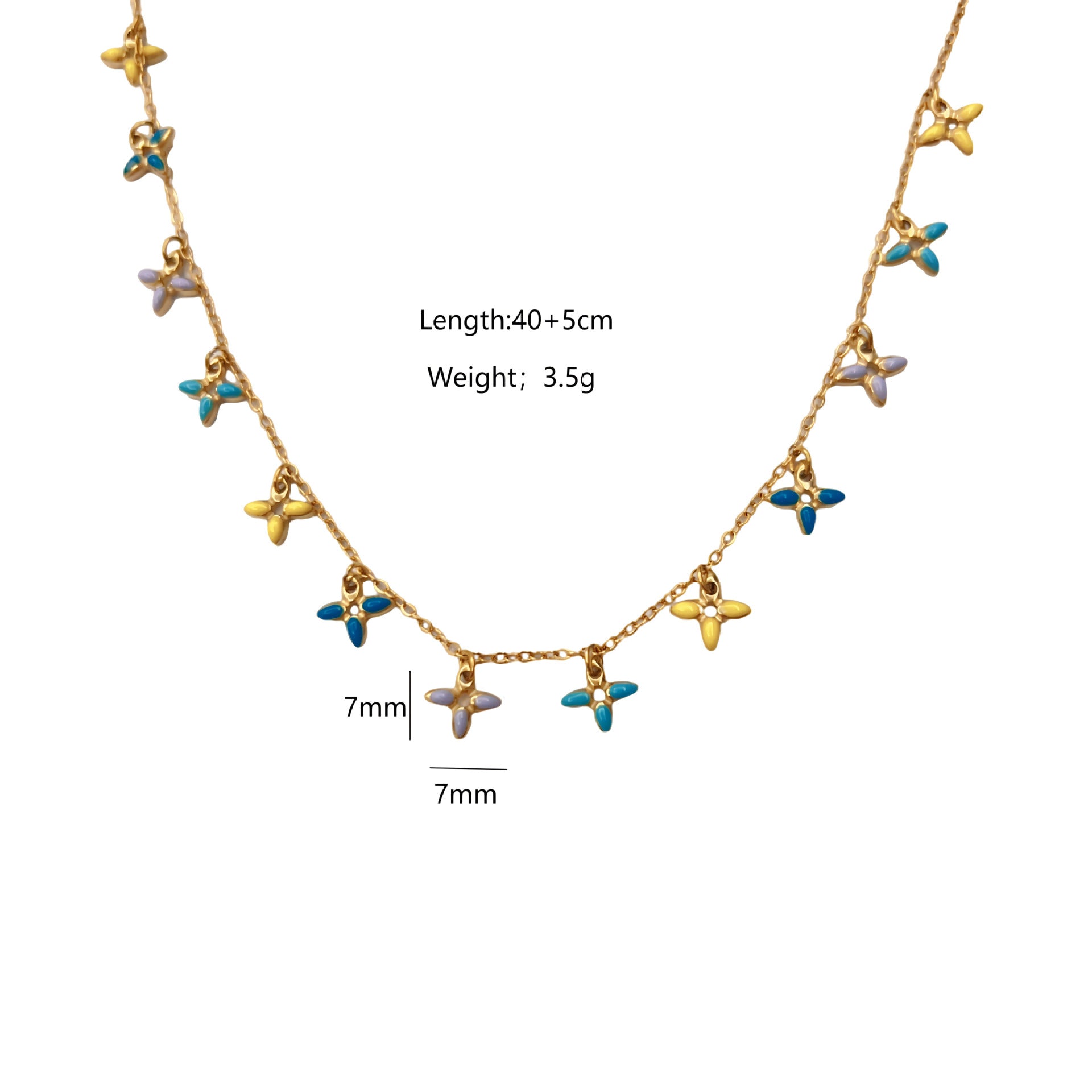 Wholesale  Devil's Eye Pendant Gold Chain Stainless Steel Gold Plated Planet  Necklace